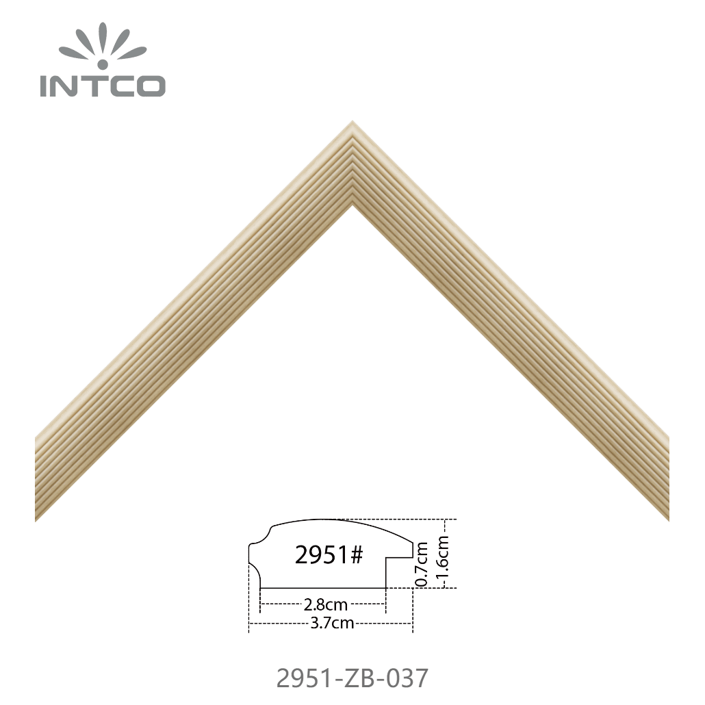 2951-ZB-037 — 3.7cm Black PS Picture Frame Moulding