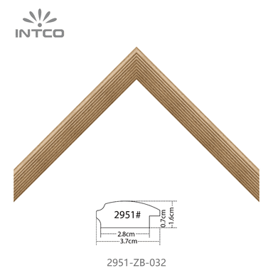 2951-ZB-032 — 3.7cm Black PS Picture Frame Moulding