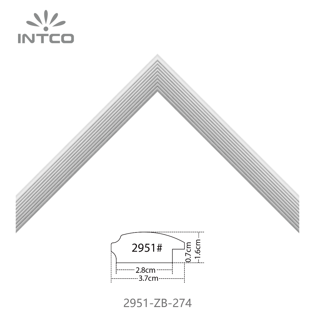 2951-ZB-274 — 3.7cm Black PS Picture Frame Moulding