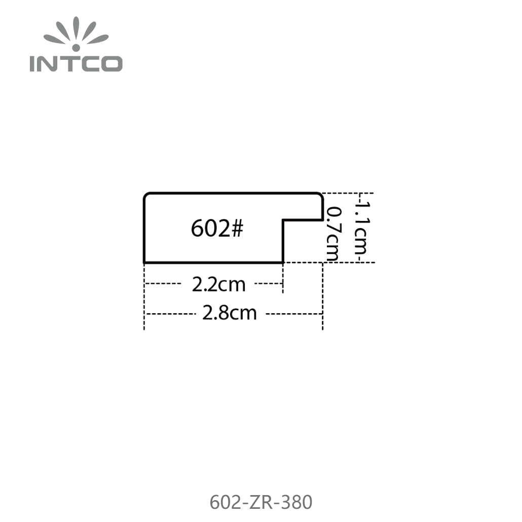602-ZR-380 — 2.8cm Black PS Picture Frame Moulding