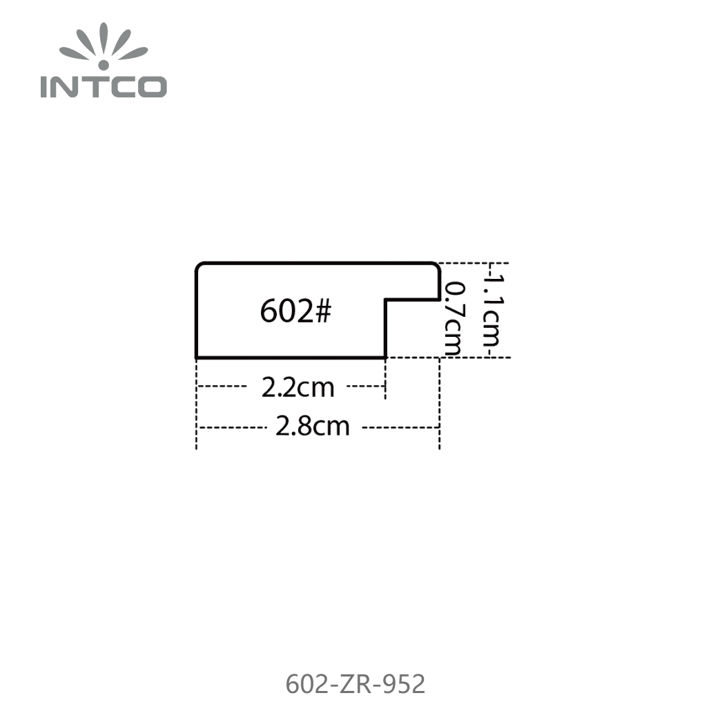 602-ZR-952 — 2.8cm Black PS Picture Frame Moulding