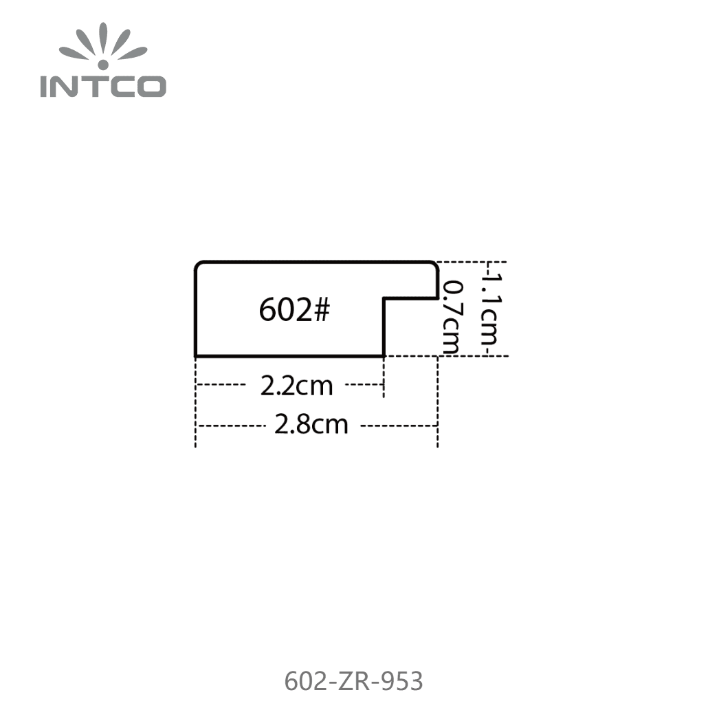 602-ZR-953 — 2.8cm Black PS Picture Frame Moulding
