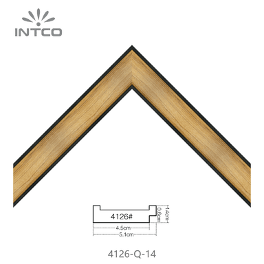 4126-Q-14 — 5.1cm Preto PS Moldura para Quadro
