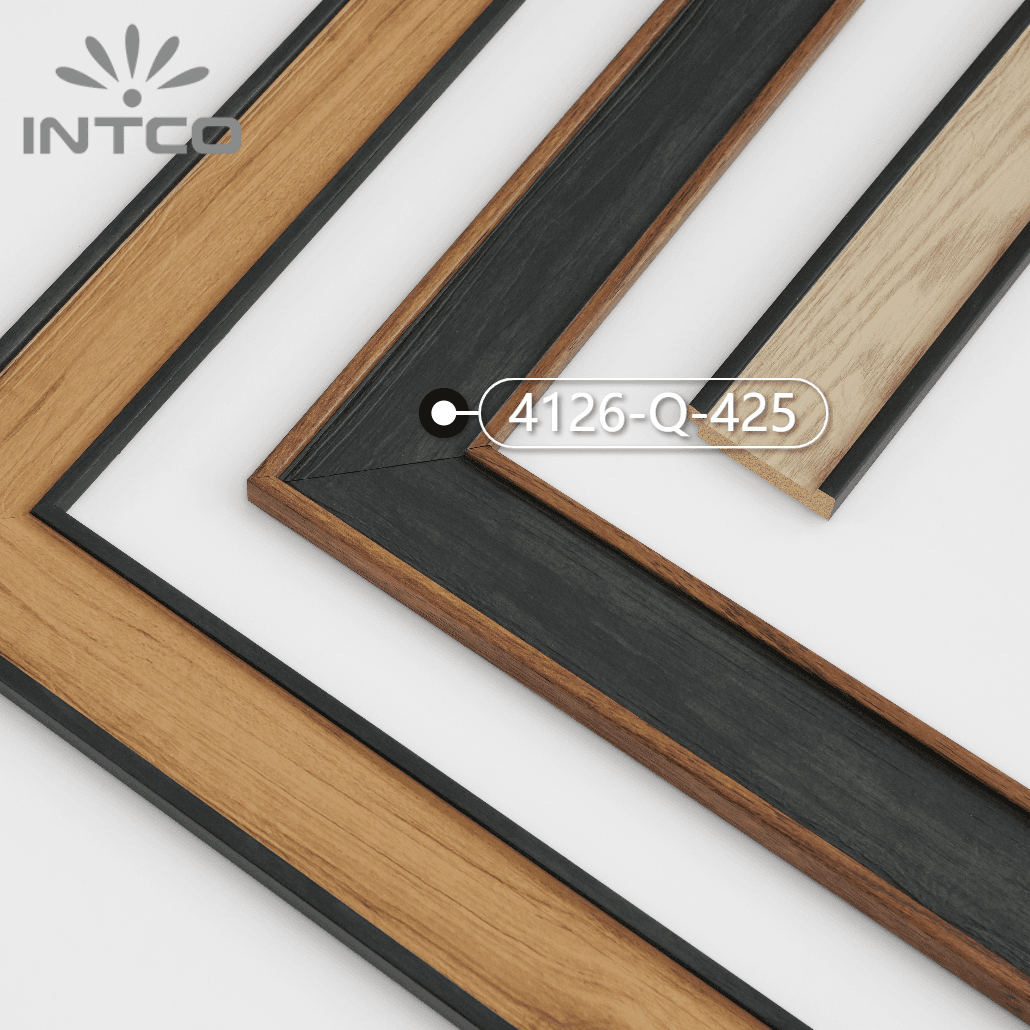 4126-Q-425 — 5.1cm Preto PS Moldura para Quadro