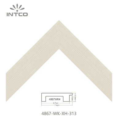 4867-WK-XH-313 — 7.4cm Natural PS Picture Frame Moulding