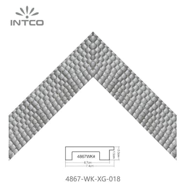 4867-WK-XG-018 — 7.4cm Silber PS Bilderrahmenleiste