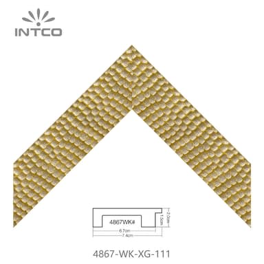 4867-WK-XG-111 — 7.4cm Dorado PS Moldura para Marco de Fotos