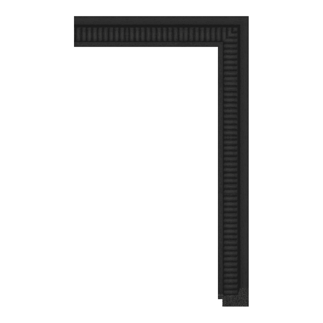 7539-A-425 — 4.1cm Schwarz PS Bilderrahmenleiste