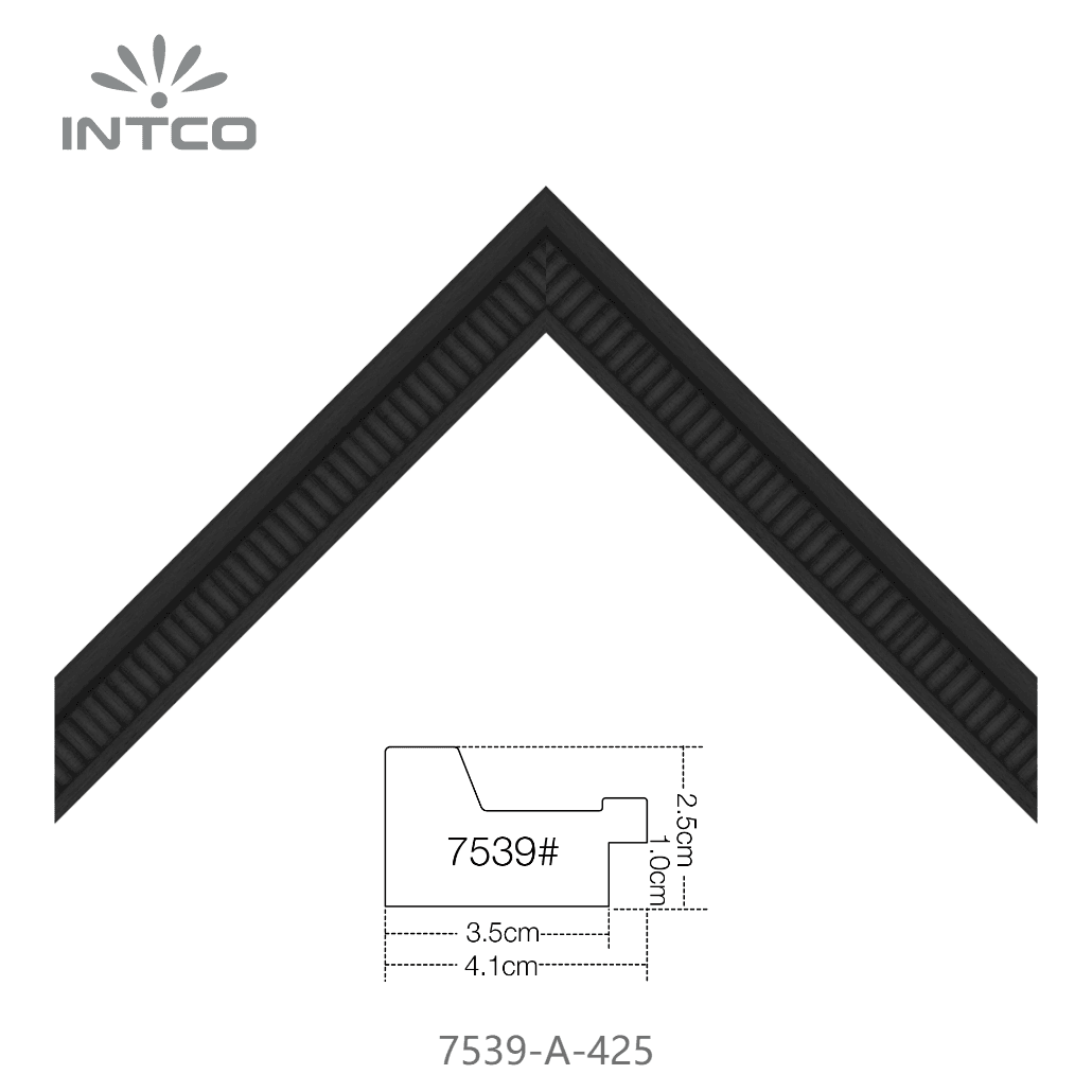 7539-A-425 — 4.1cm Schwarz PS Bilderrahmenleiste