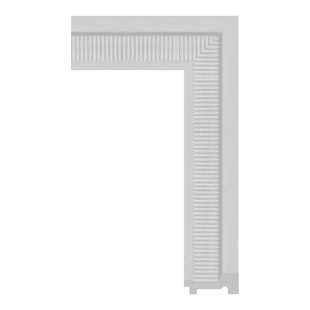 7540-WK-A-665 — 7.6cm Weiß PS Bilderrahmenleiste