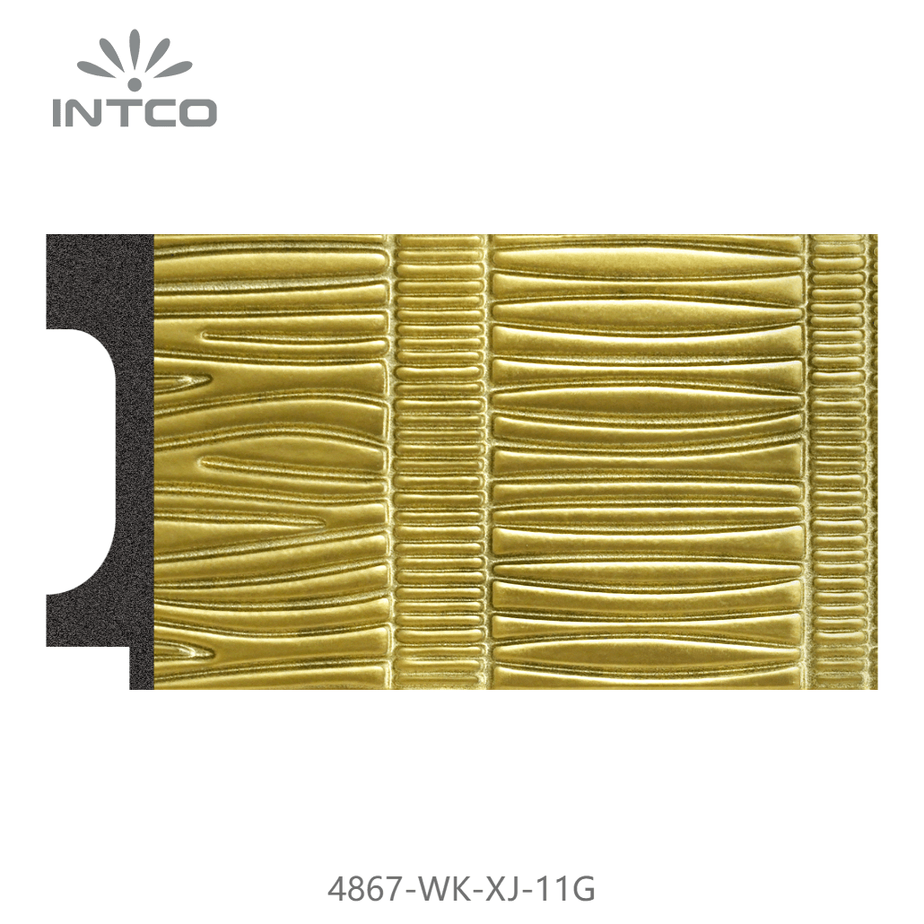 4867-WK-XJ-11G — 7.4cm Dourado PS Moldura para Quadro