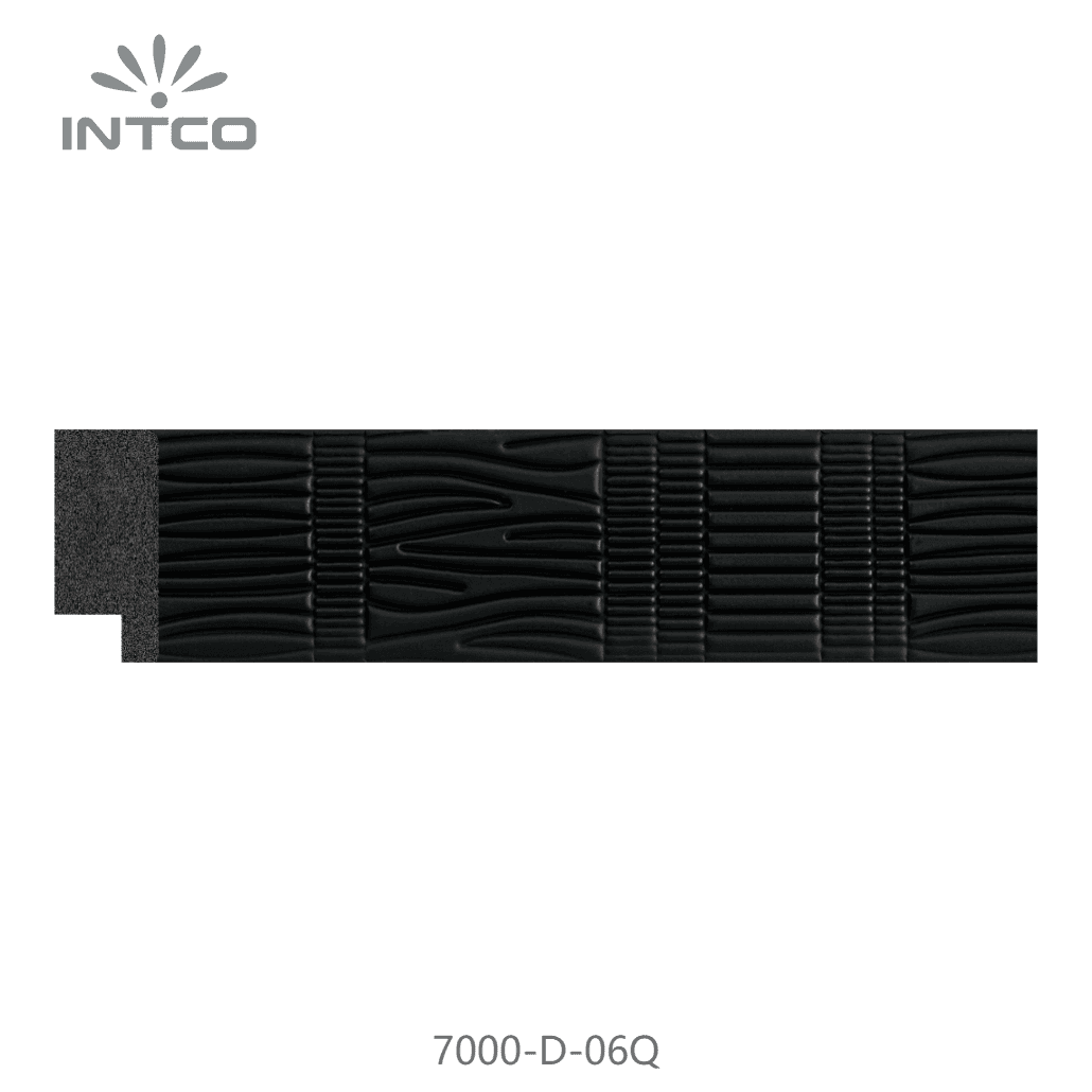 7000-D-06Q — 3.18cm Schwarz PS Bilderrahmenleiste