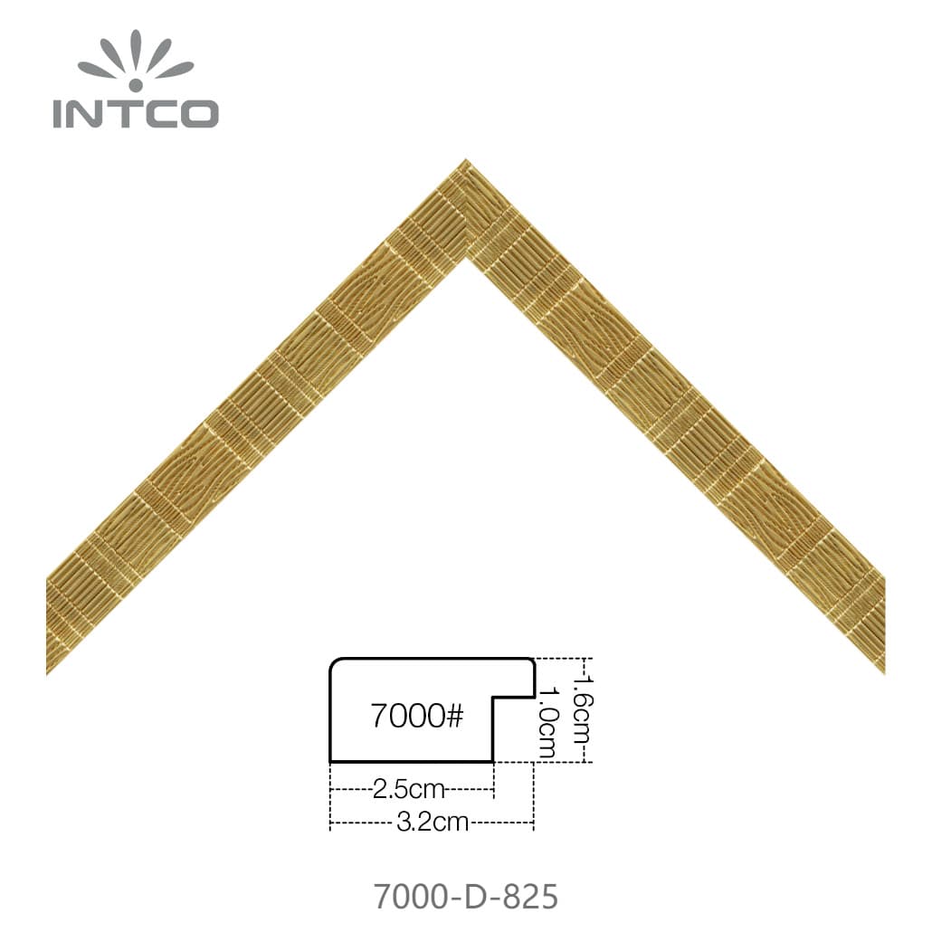 7000-D-825 — 3.18cm Gold PS Picture Frame Moulding