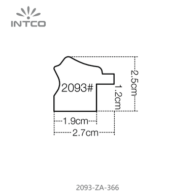 2093-ZA-366 — 2.7cm Bronze PS Moldura para Quadro