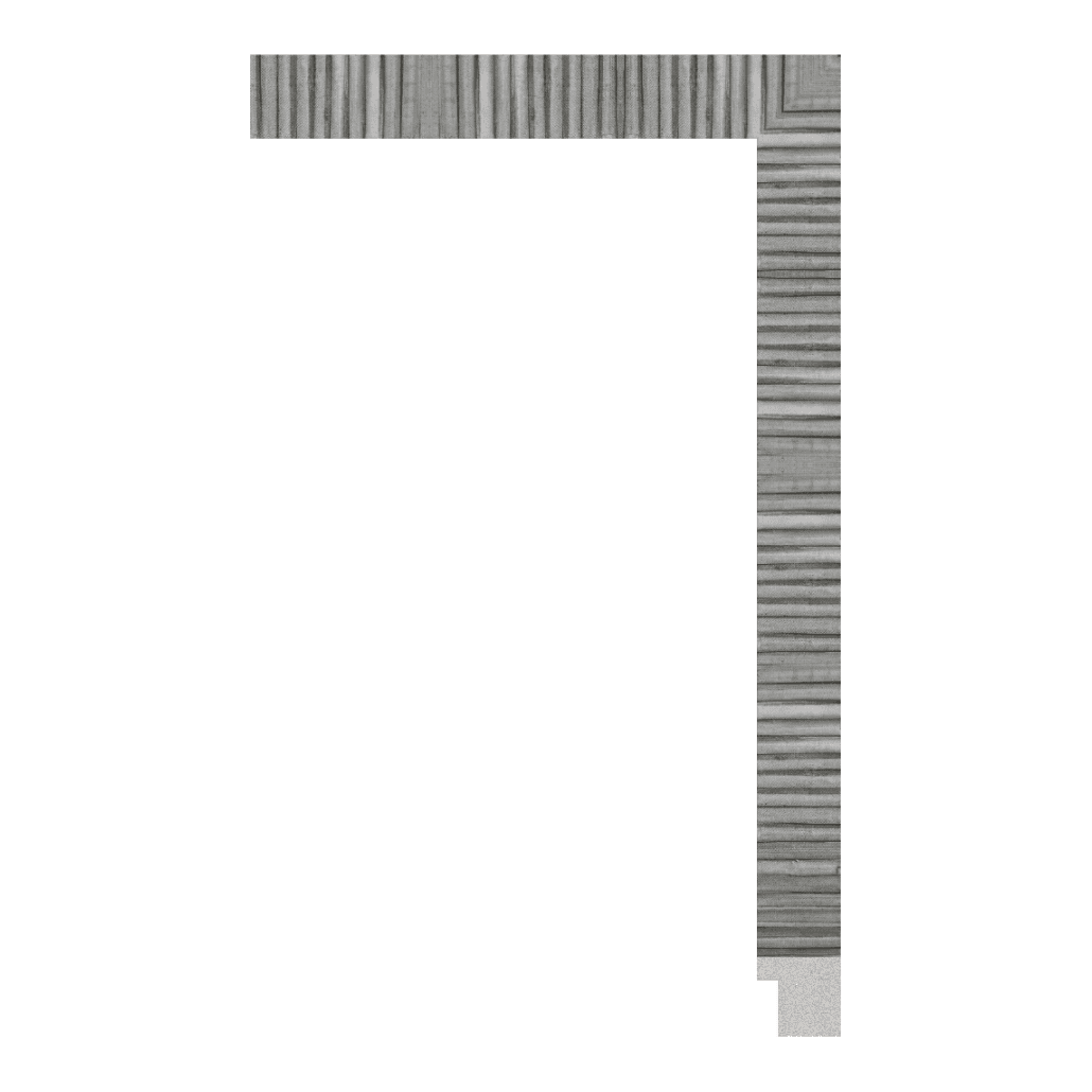 6555-A-775 — 3.3cm Silber PS Bilderrahmenleiste