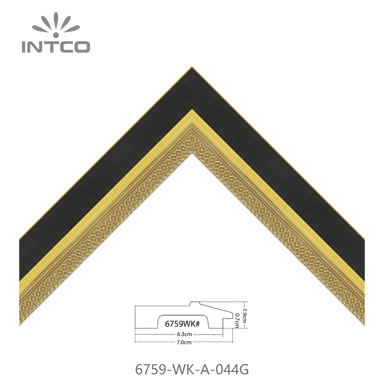 6759-WK-A-044G — 7cm Doré PS Baguette d'Encadrement