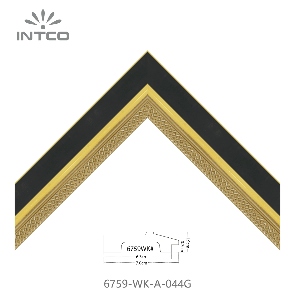 6759-WK-A-044G — 7cm Doré PS Baguette d'Encadrement
