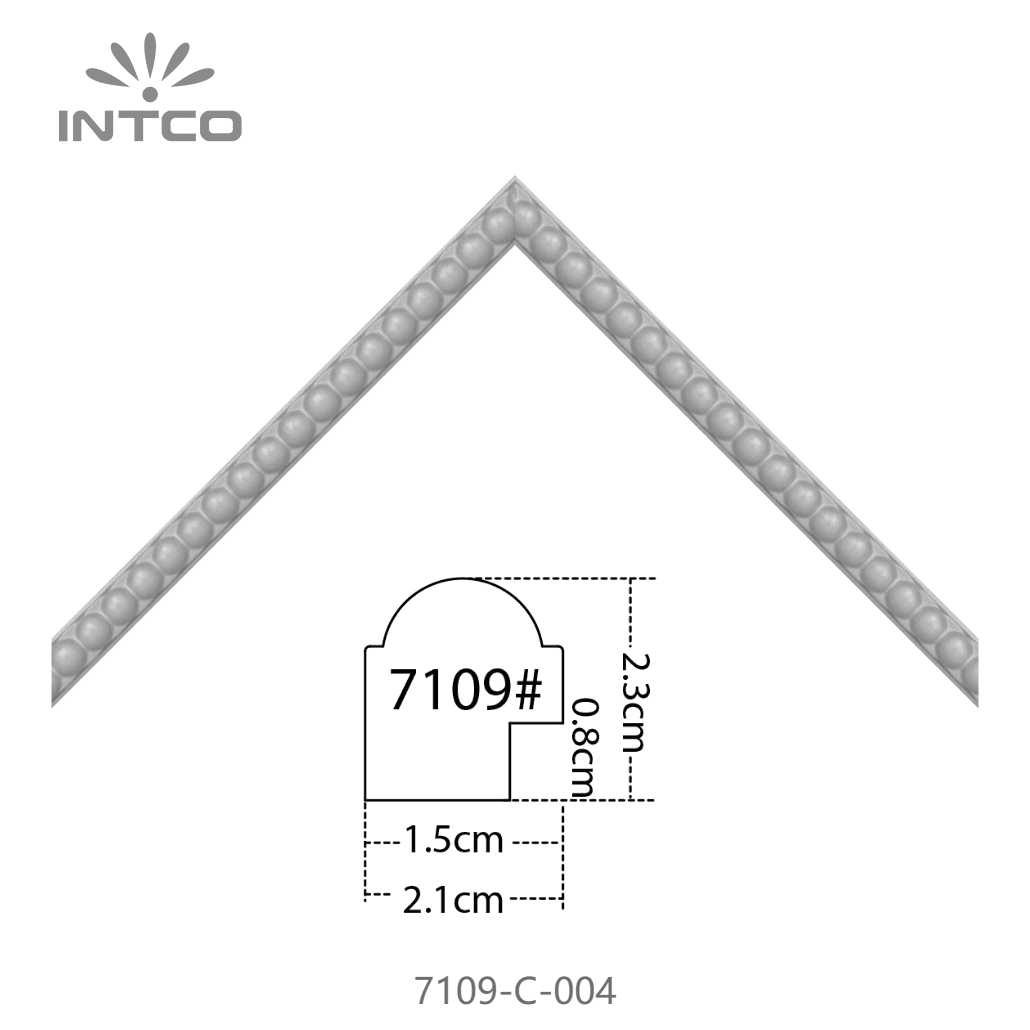 7109-C-004 — 2.1cm Prateado PS Moldura para Quadro