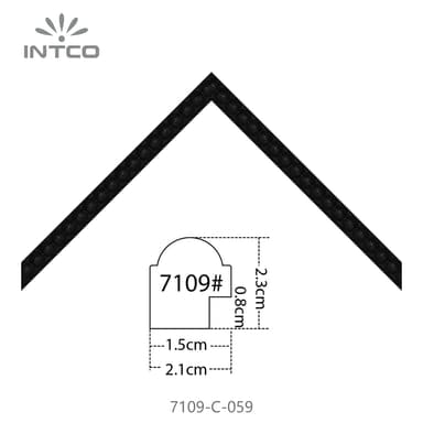 7109-C-059 — 2.1cm Negro PS Moldura para Marco de Fotos