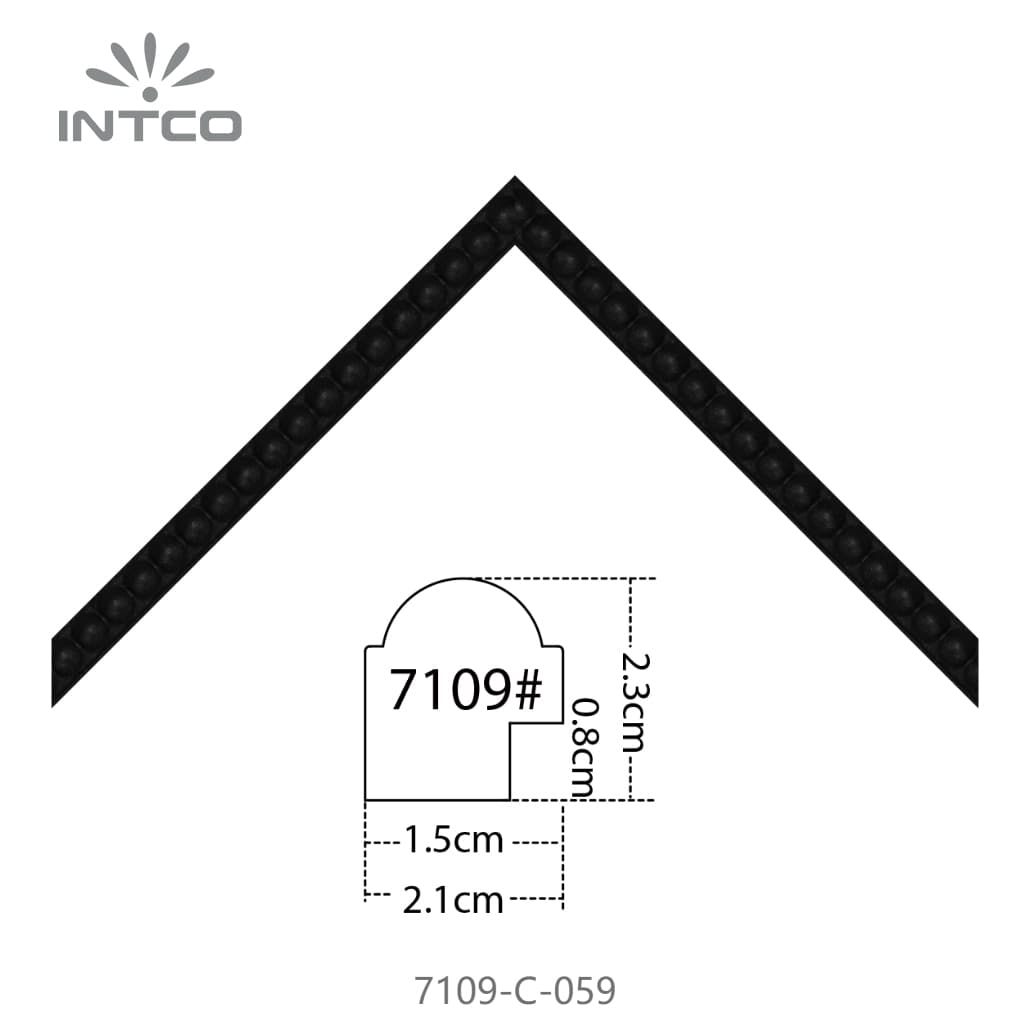 7109-C-059 — 2.1cm Negro PS Moldura para Marco de Fotos
