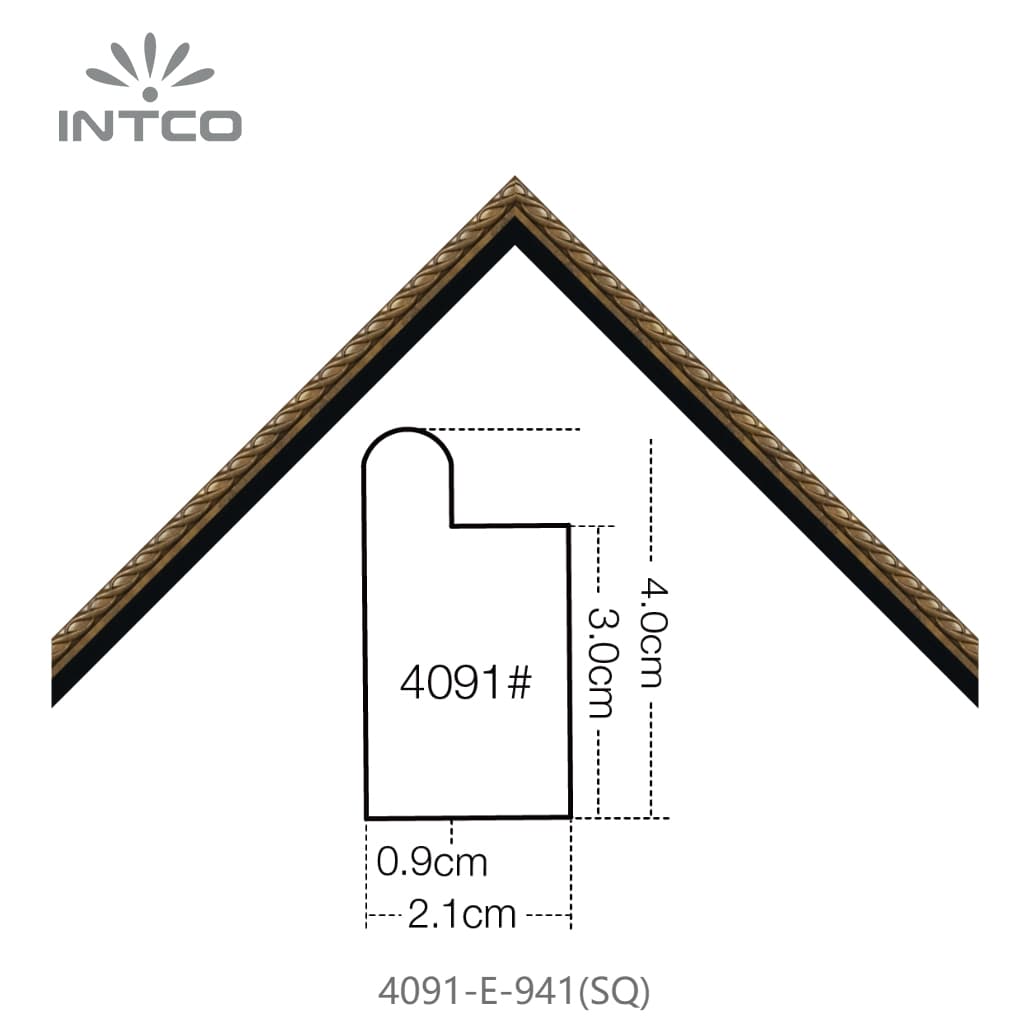 4091-E-941(SQ) — 2.1cm Bronze PS Picture Frame Moulding