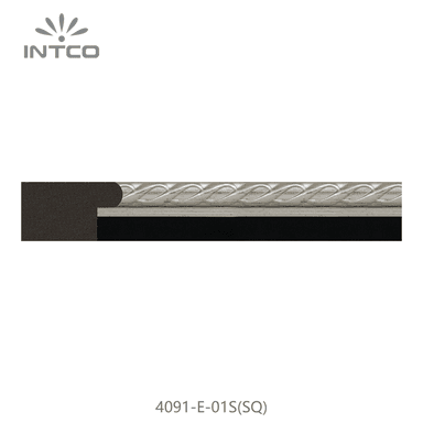 4091-E-01S(SQ) — 2.1cm Silver PS Picture Frame Moulding
