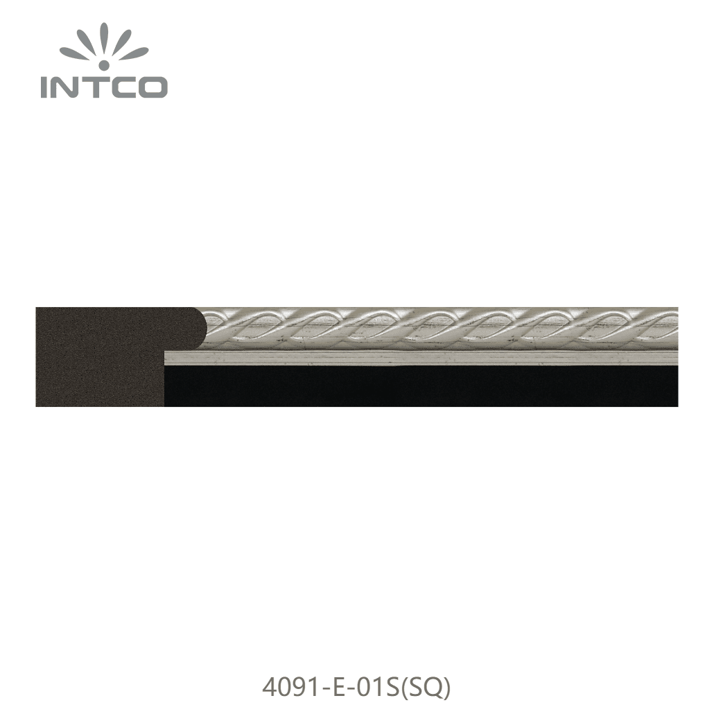 4091-E-01S(SQ) — 2.1cm Silver PS Picture Frame Moulding
