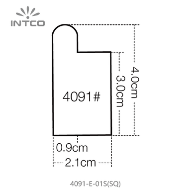 4091-E-01S(SQ) — 2.1cm Silver PS Picture Frame Moulding