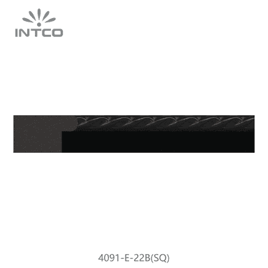 4091-E-22B(SQ) — 2.1cm Black PS Picture Frame Moulding