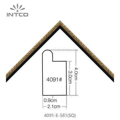4091-E-581(SQ) — 2.1cm Bronze PS Picture Frame Moulding