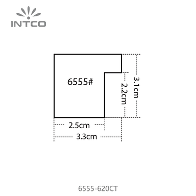 6555-620CT — 3.3cm Natural PS Moldura para Marco de Fotos