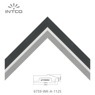6759-WK-A-112S — 7cm Prateado PS Moldura para Quadro