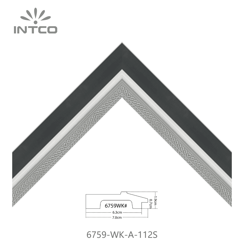 6759-WK-A-112S — 7cm Prateado PS Moldura para Quadro