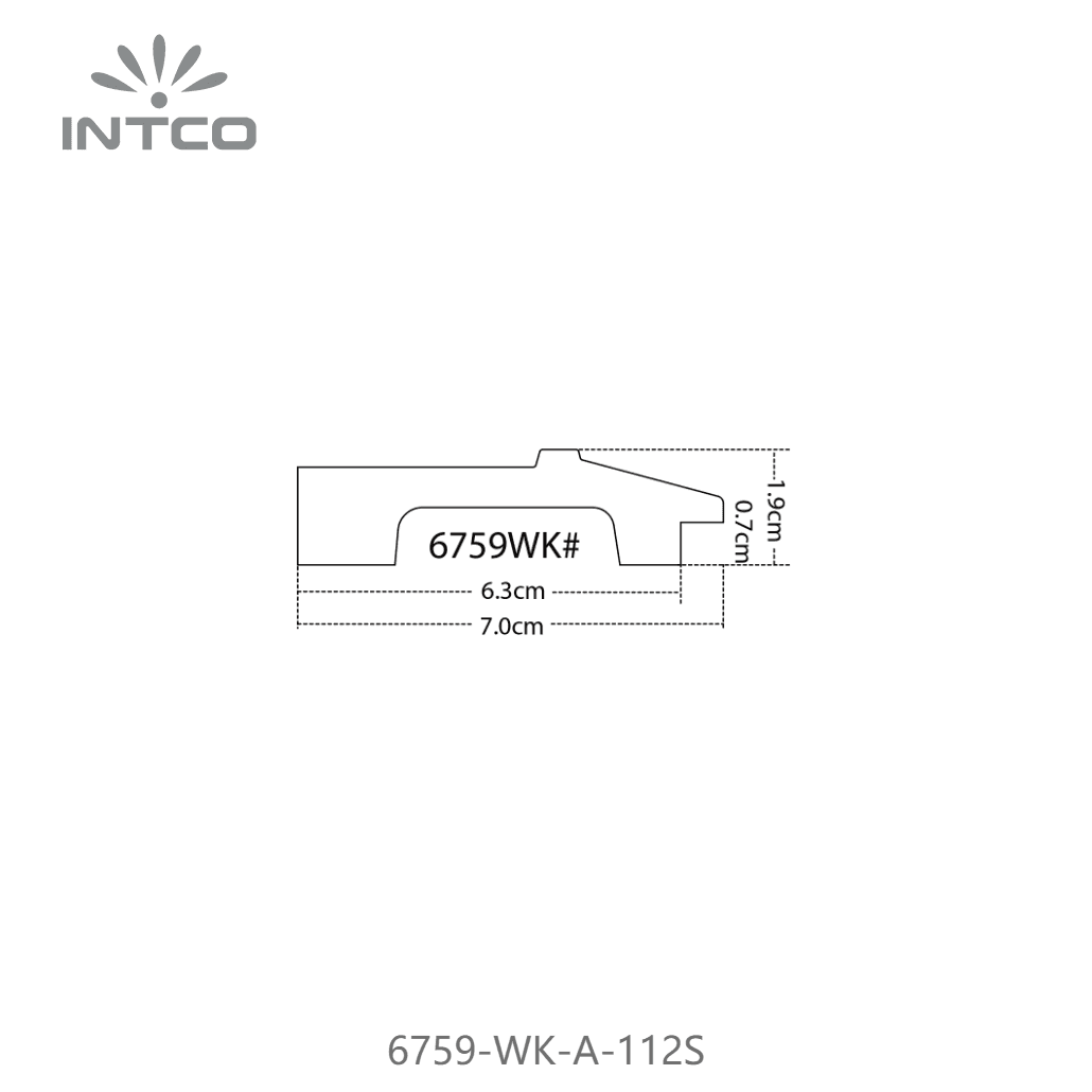 6759-WK-A-112S — 7cm Prateado PS Moldura para Quadro