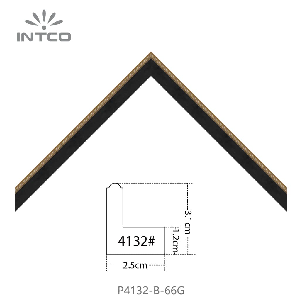 P4132-B-66G — 2.5cm Bronze PS Moldura para Quadro