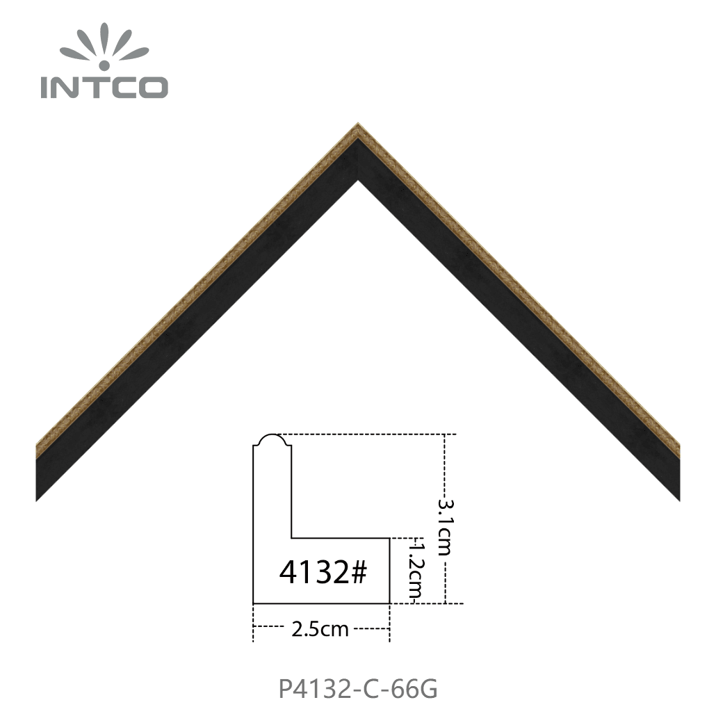 P4132-C-66G — 2.5cm Bronze PS Moldura para Quadro