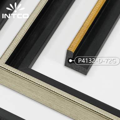 P4132-D-72G — 2.5cm Dourado PS Moldura para Quadro