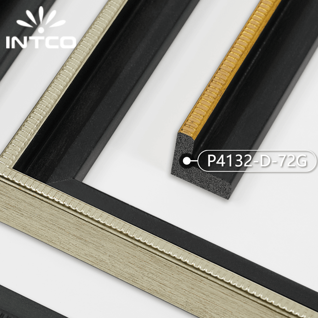 P4132-D-72G — 2.5cm Dourado PS Moldura para Quadro