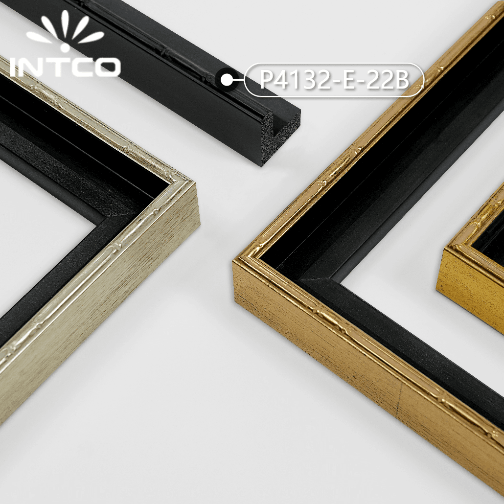 P4132-E-22B — 2.5cm Noir PS Baguette d'Encadrement