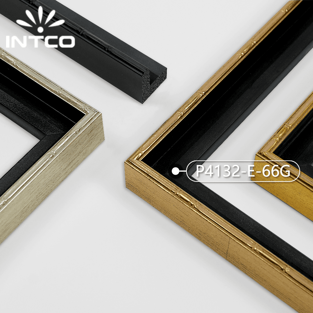 P4132-E-66G — 2.5cm Dourado PS Moldura para Quadro