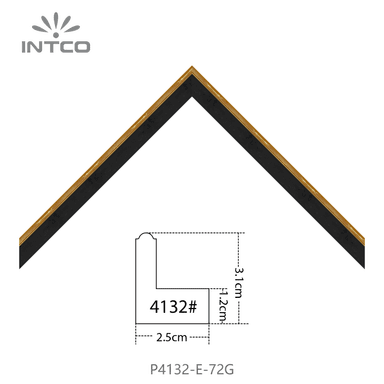 P4132-E-72G — 2.5cm Doré PS Baguette d'Encadrement