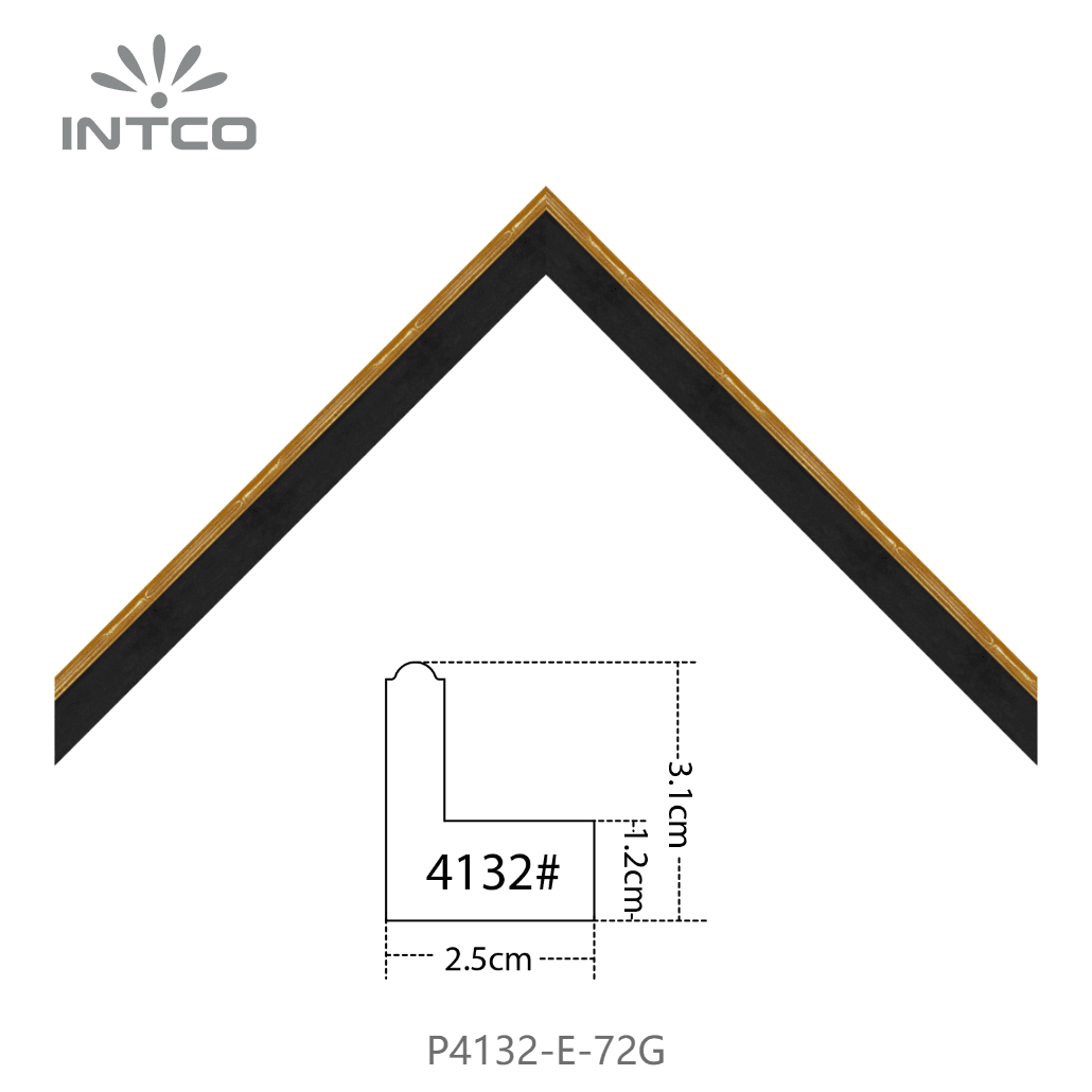 P4132-E-72G — 2.5cm Doré PS Baguette d'Encadrement