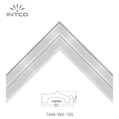 7446-WK-16S — 7.6cm Silber PS Bilderrahmenleiste