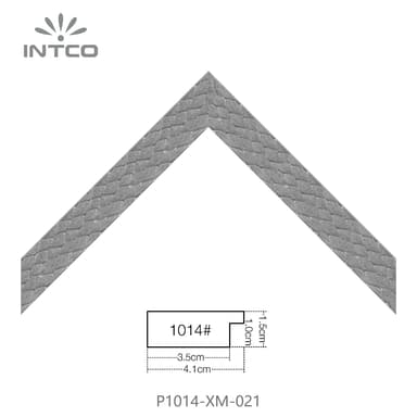 P1014-XM-021 — 4.06cm Plateado PS Moldura para Marco de Fotos