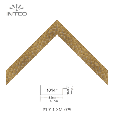 P1014-XM-025 — 4.06cm Gold PS Bilderrahmenleiste