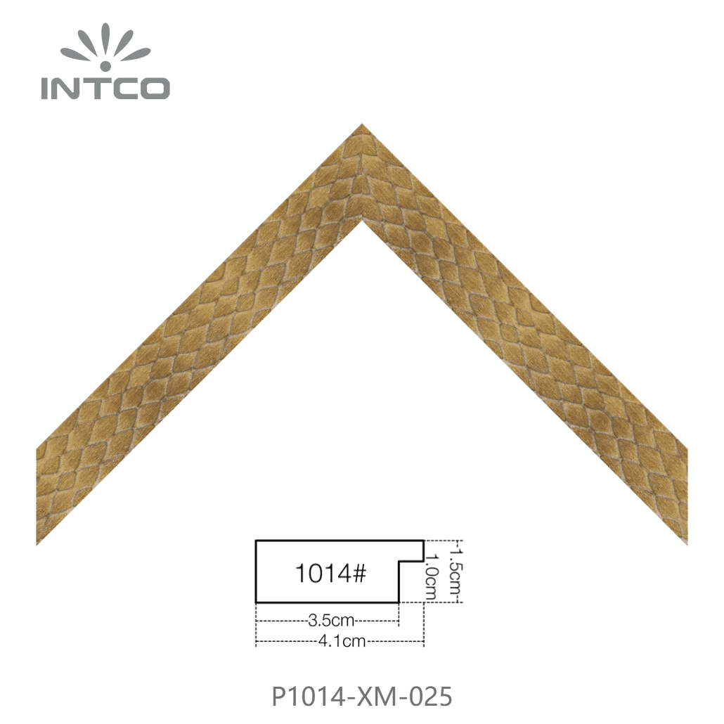 P1014-XM-025 — 4.06cm Gold PS Bilderrahmenleiste