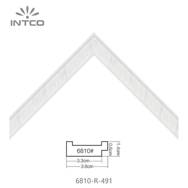 6810-R-491 — 3.8cm Branco PS Moldura para Quadro