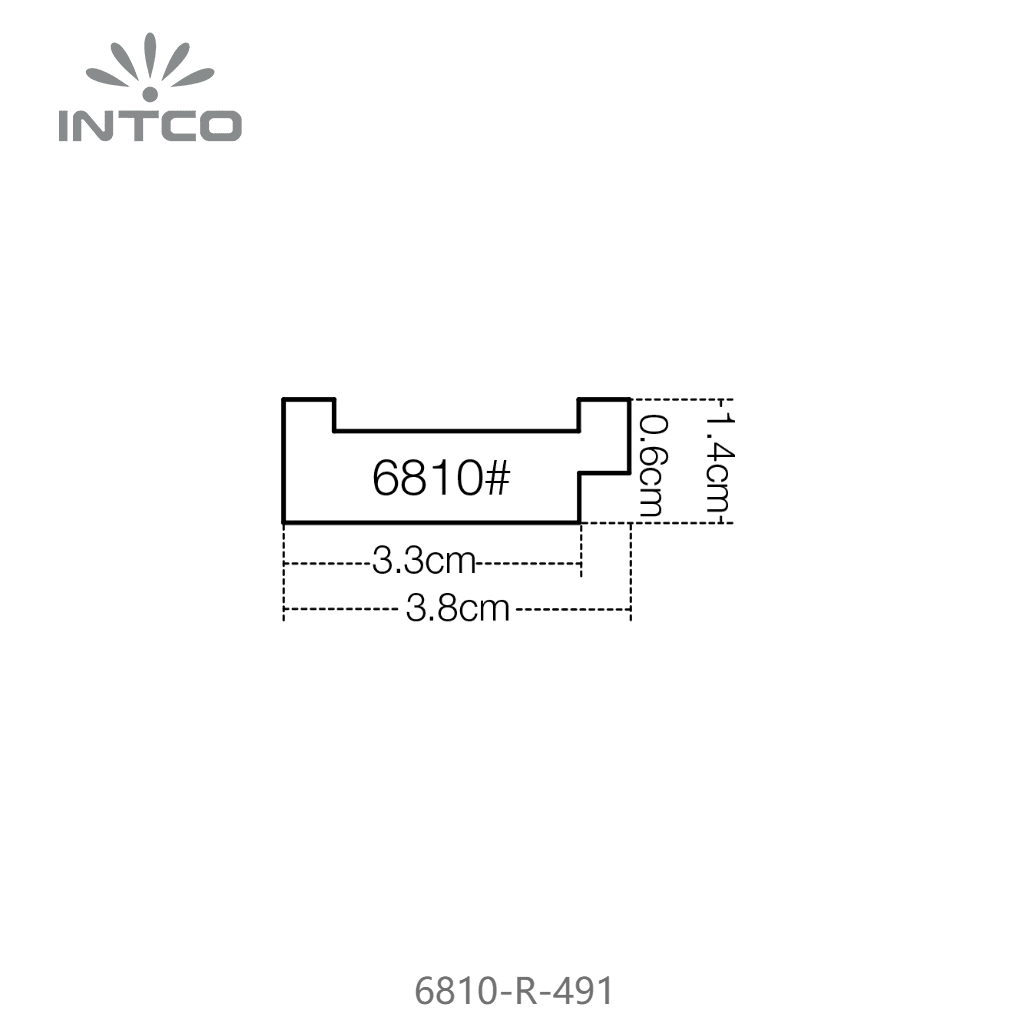 6810-R-491 — 3.8cm Branco PS Moldura para Quadro
