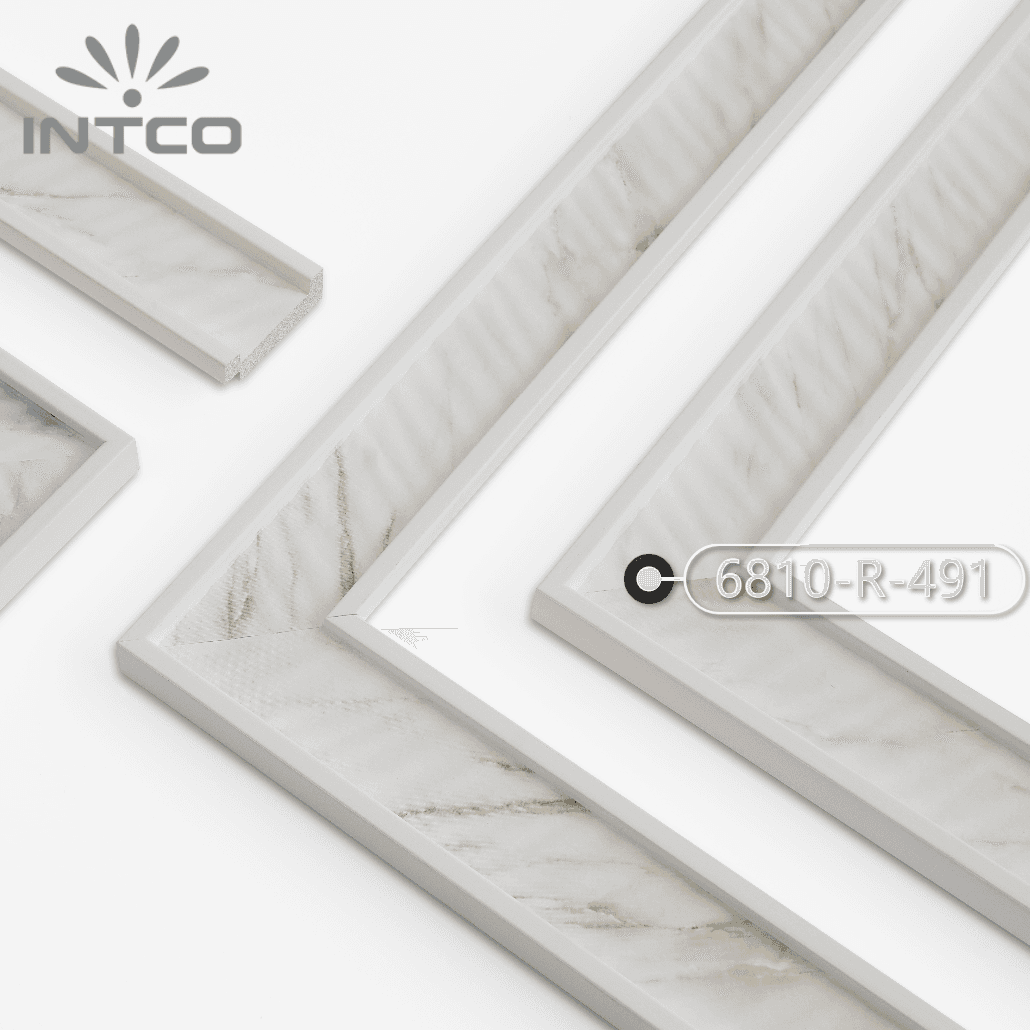6810-R-491 — 3.8cm Branco PS Moldura para Quadro