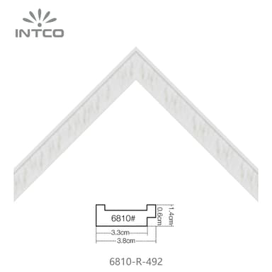 6810-R-492 — 3.8cm Branco PS Moldura para Quadro